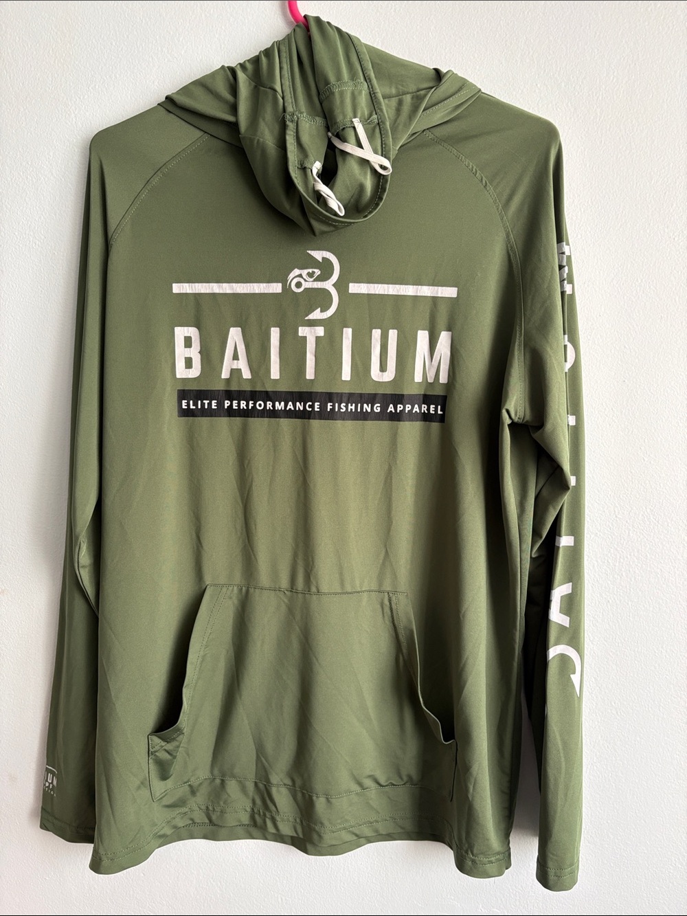 Men's Olive Performance Short-Sleeve Hoodie